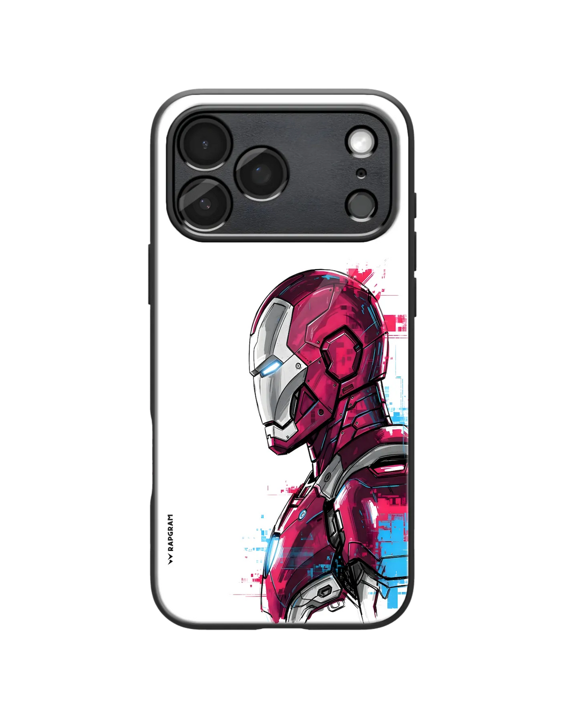 Iron Man Glitch Glass Case