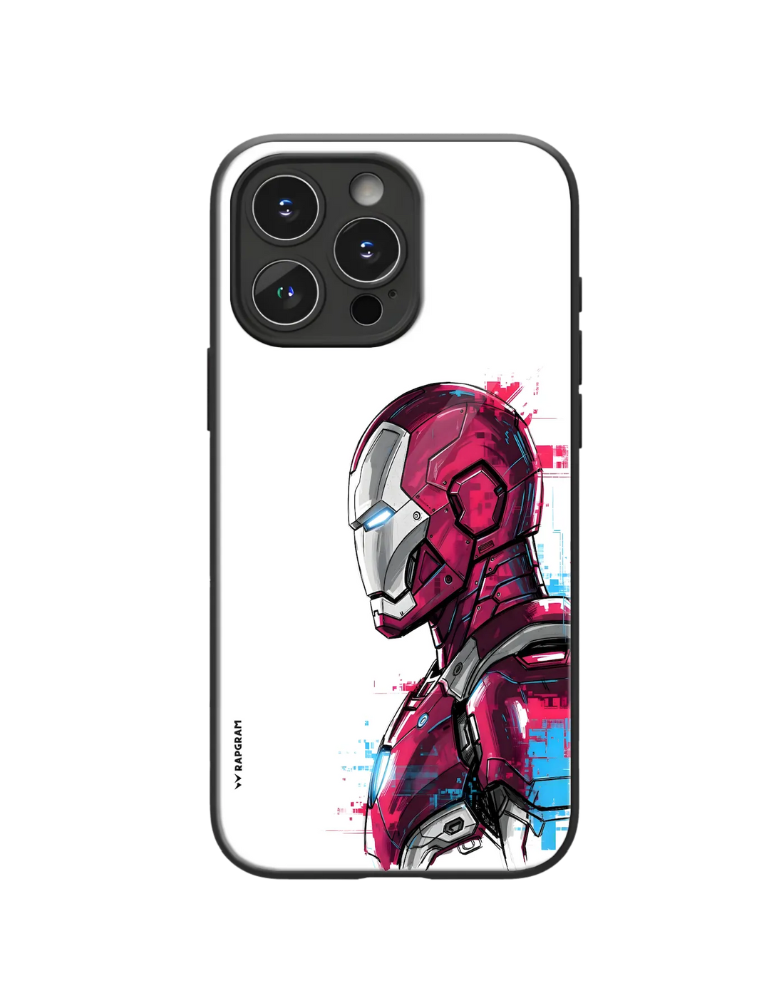Iron Man Glitch Glass Case