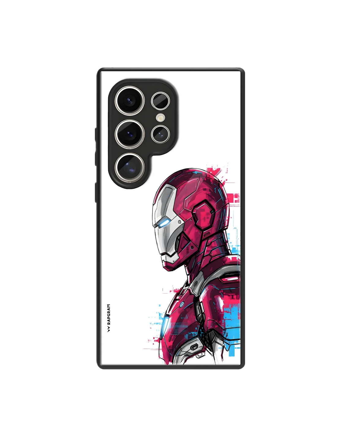 Iron Man Glitch Glass Case
