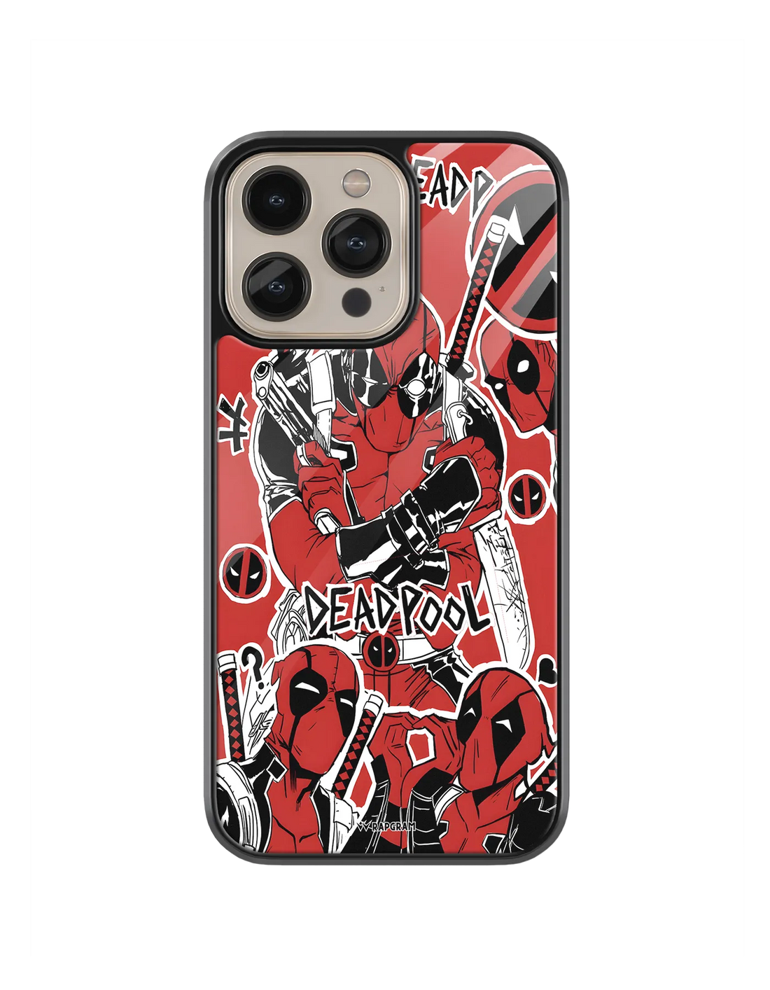 Deadpool Collage Glass Case