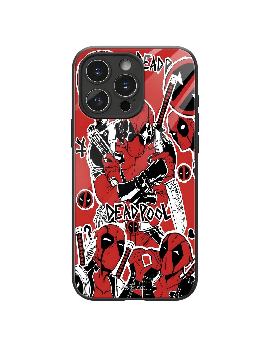 Deadpool Collage Glass Case