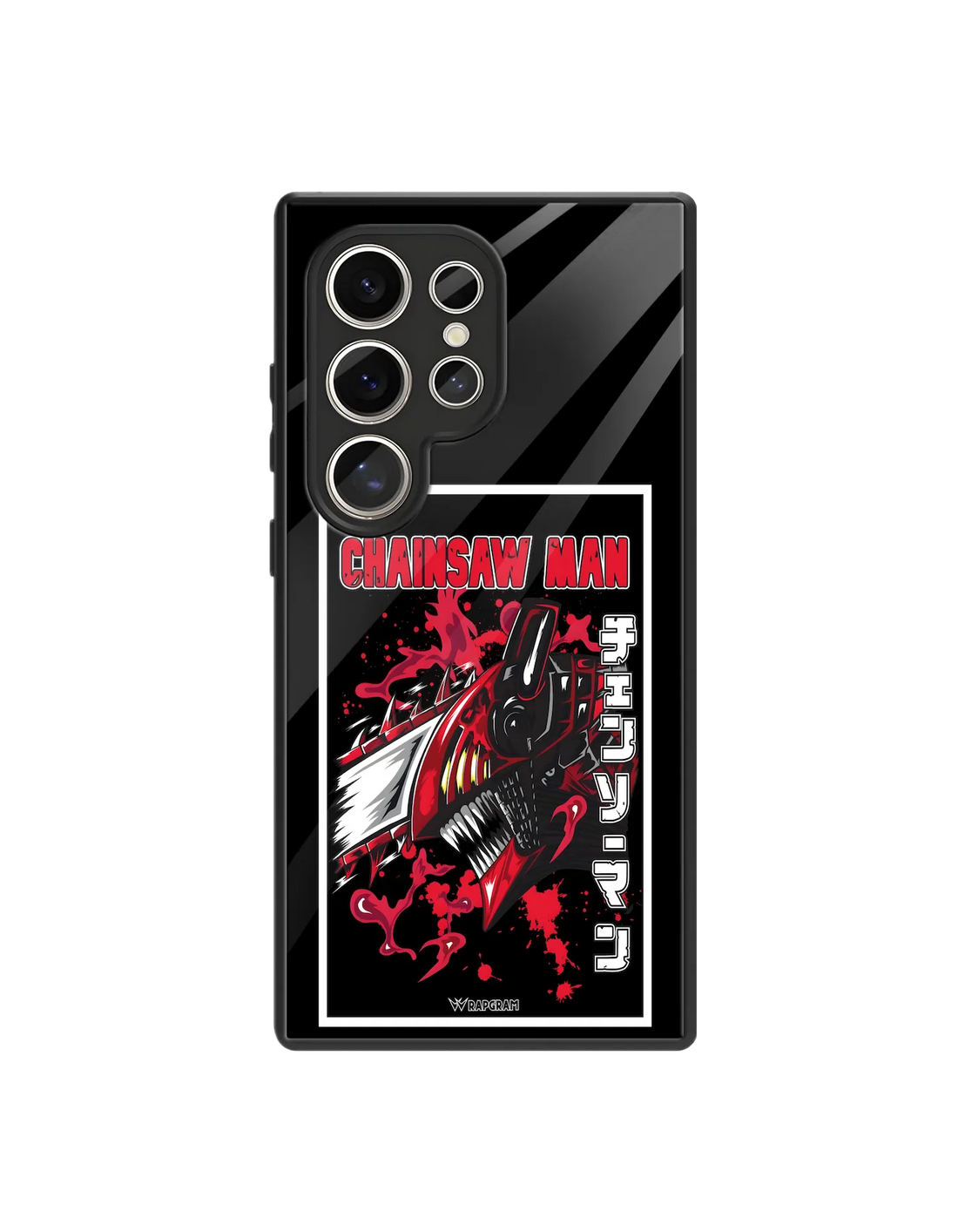 Chainsaw Devil Glass Case