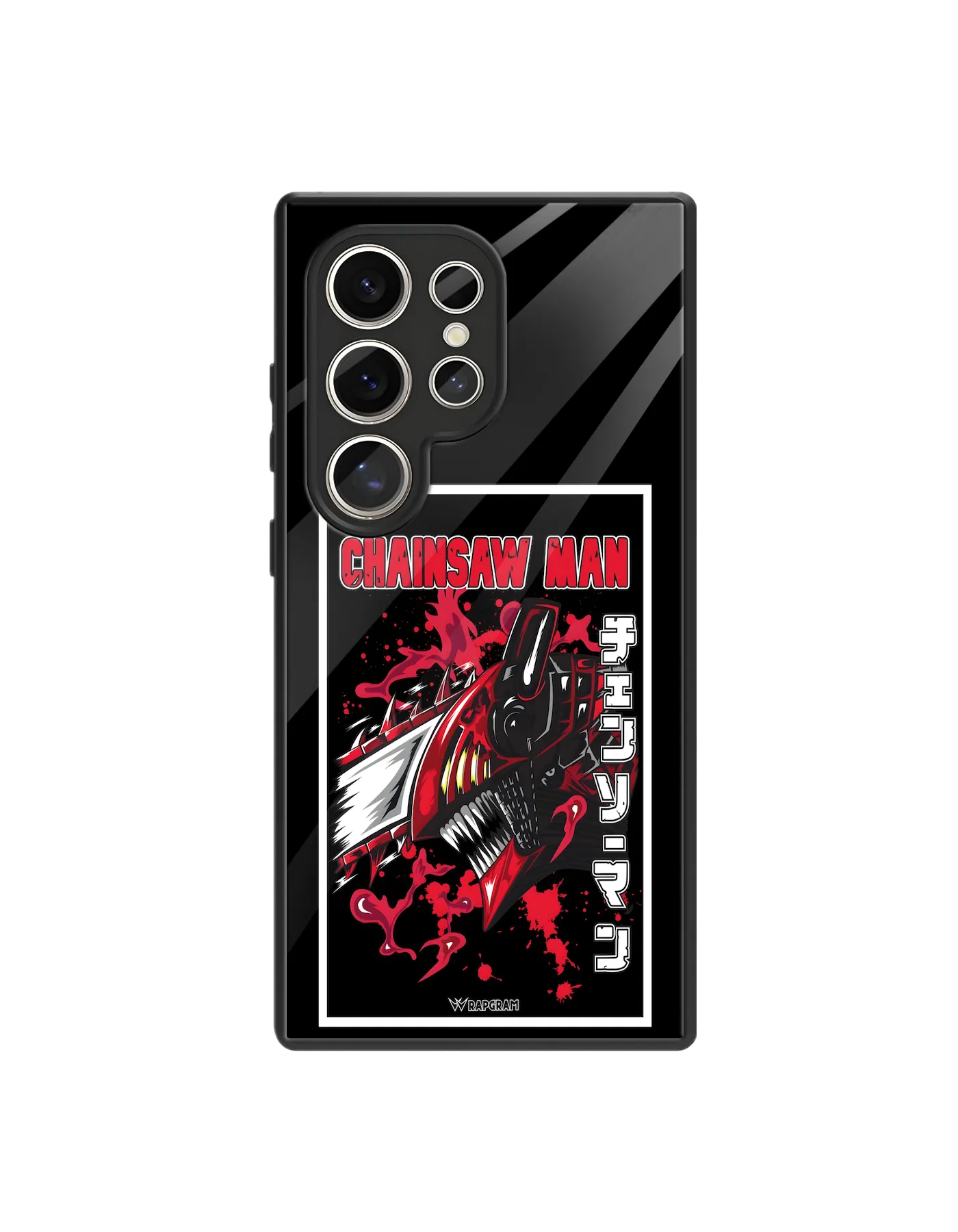 Chainsaw Devil Glass Case