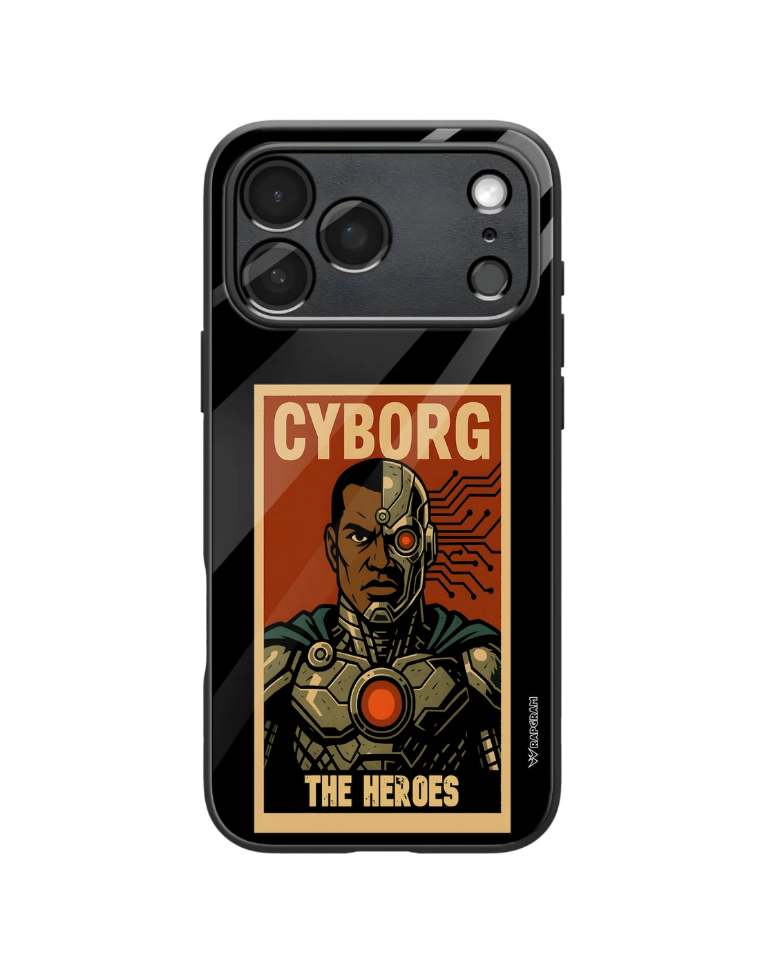 Cyborg Heroes Glass Case