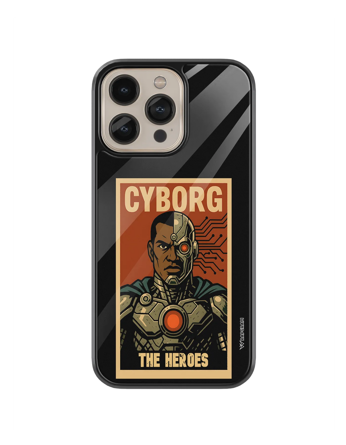 Cyborg Heroes Glass Case