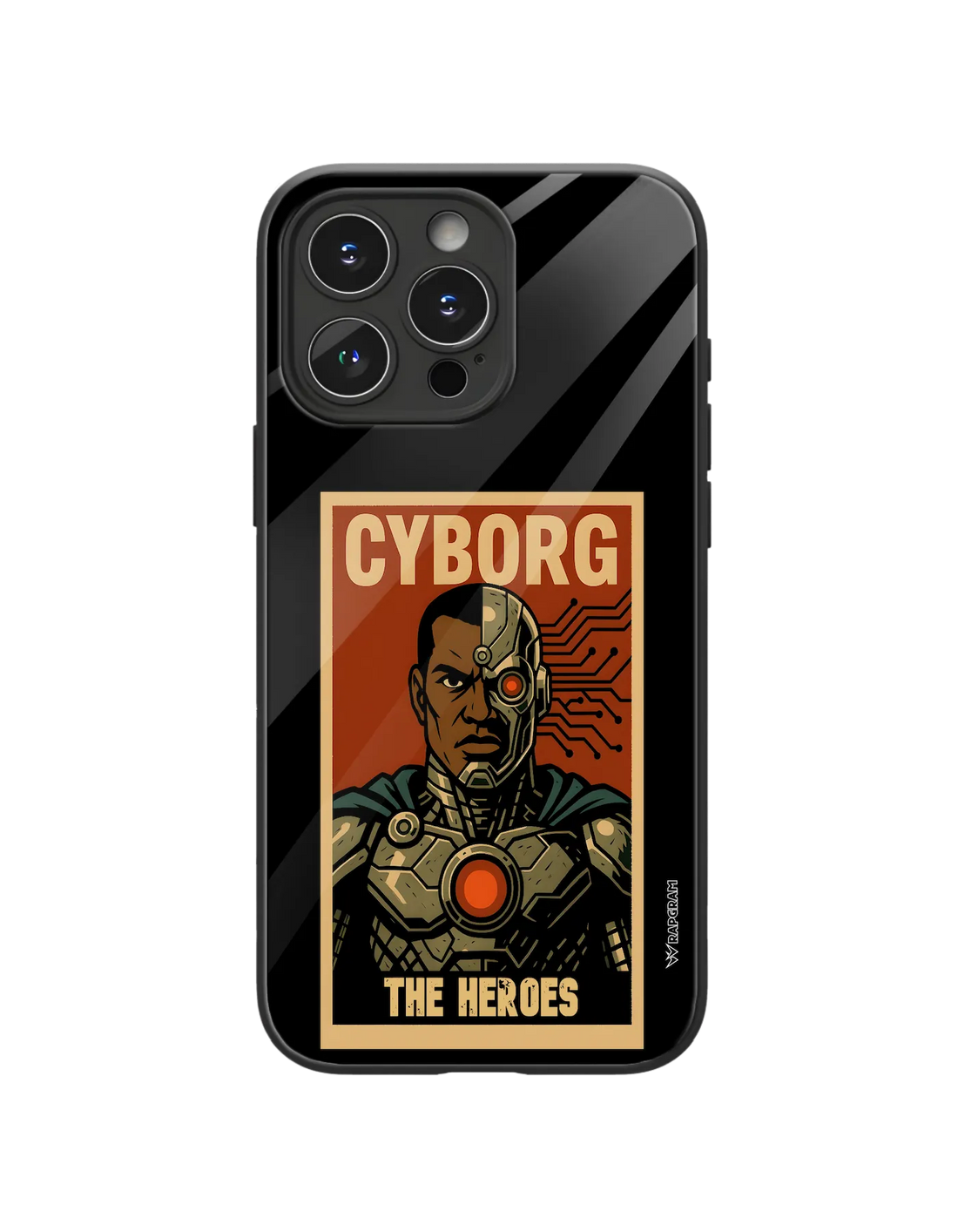 Cyborg Heroes Glass Case