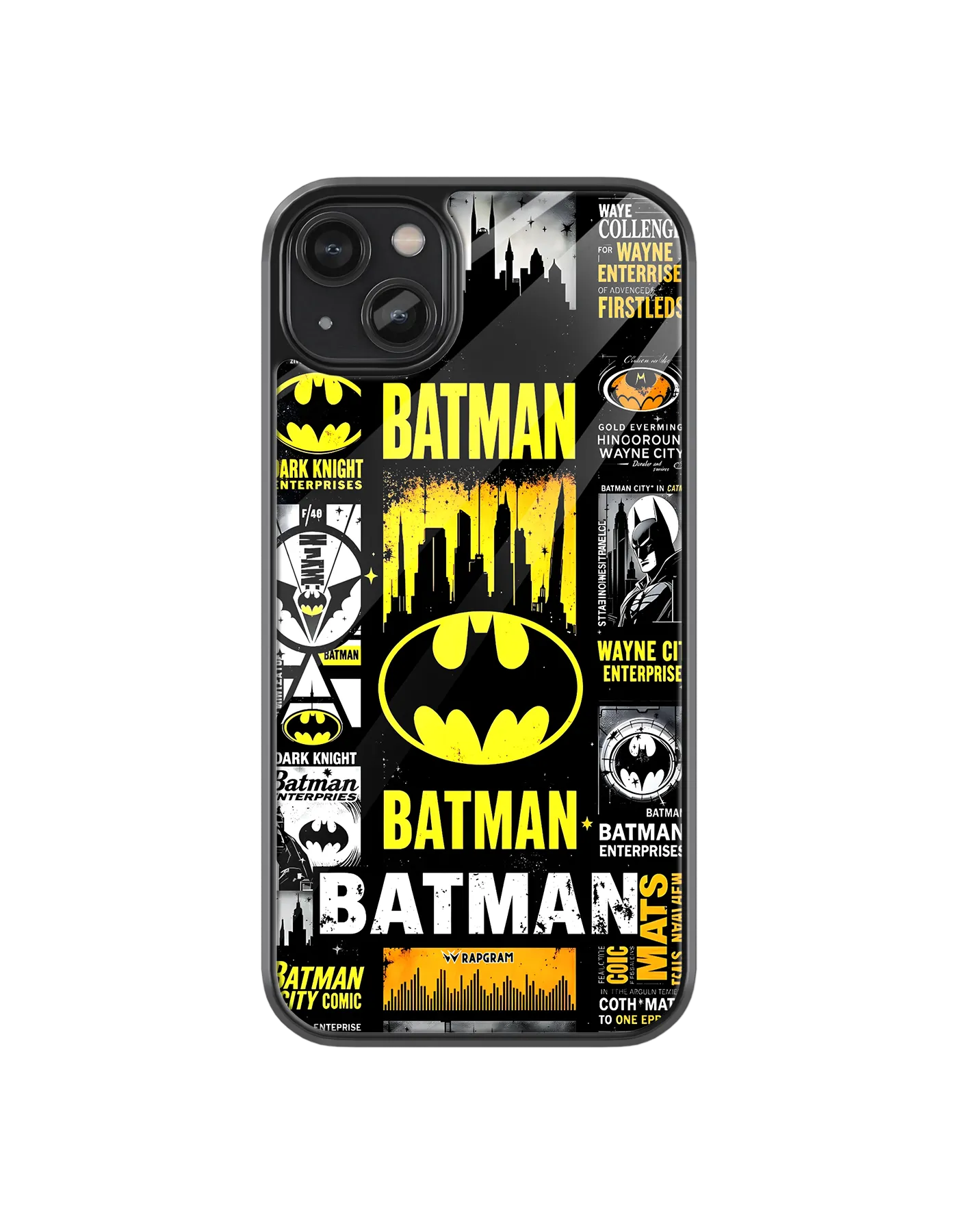 Batman Collage Glass Case