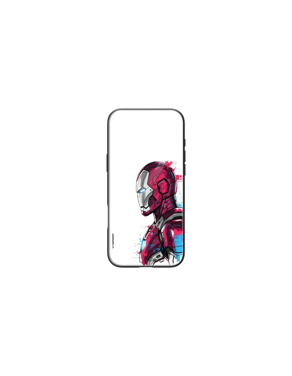 Iron Man Glitch Glass Case - 00