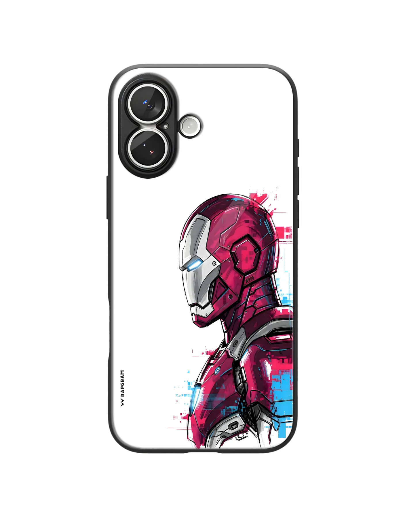 Iron Man Glitch Glass Case