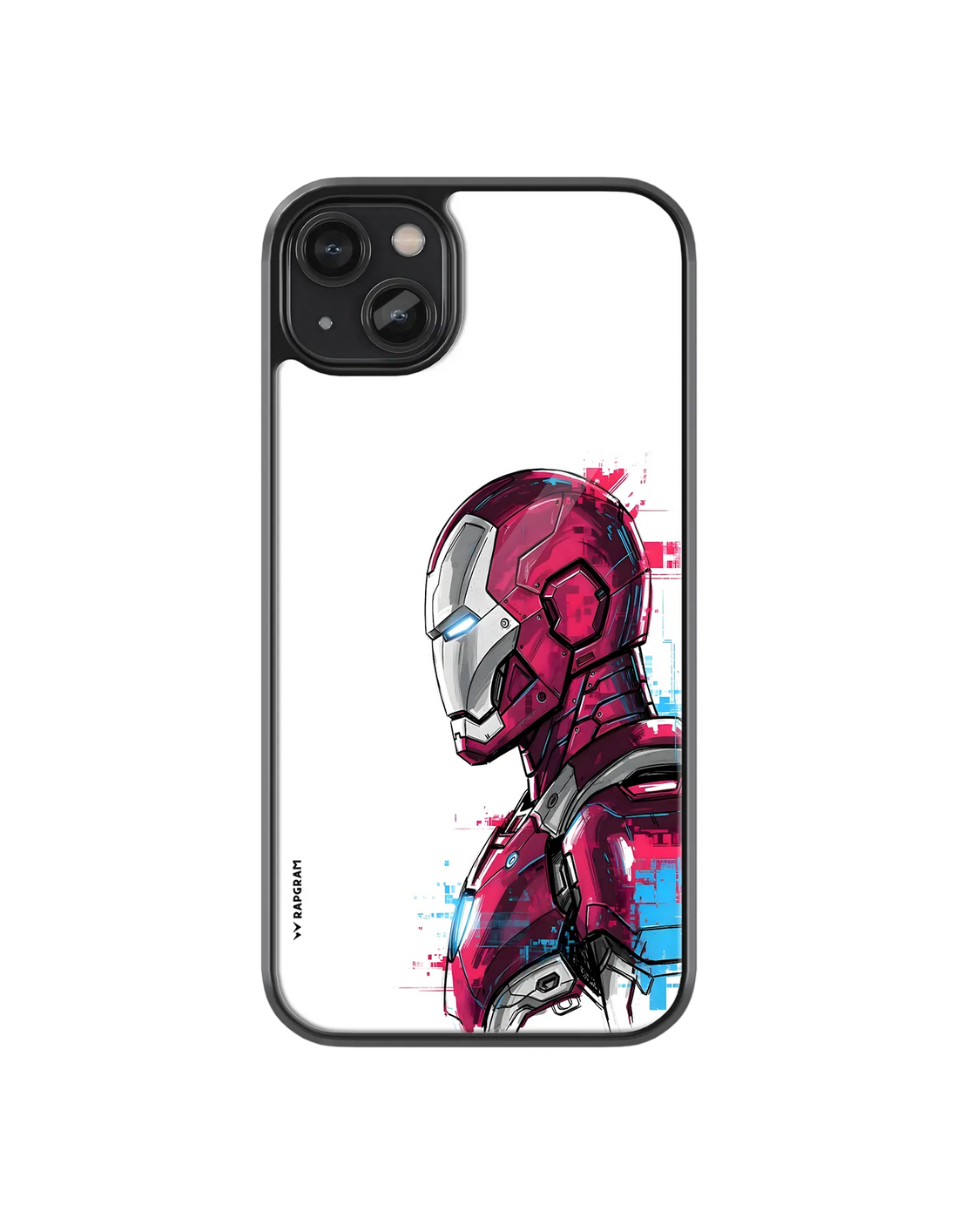 Iron Man Glitch Glass Case