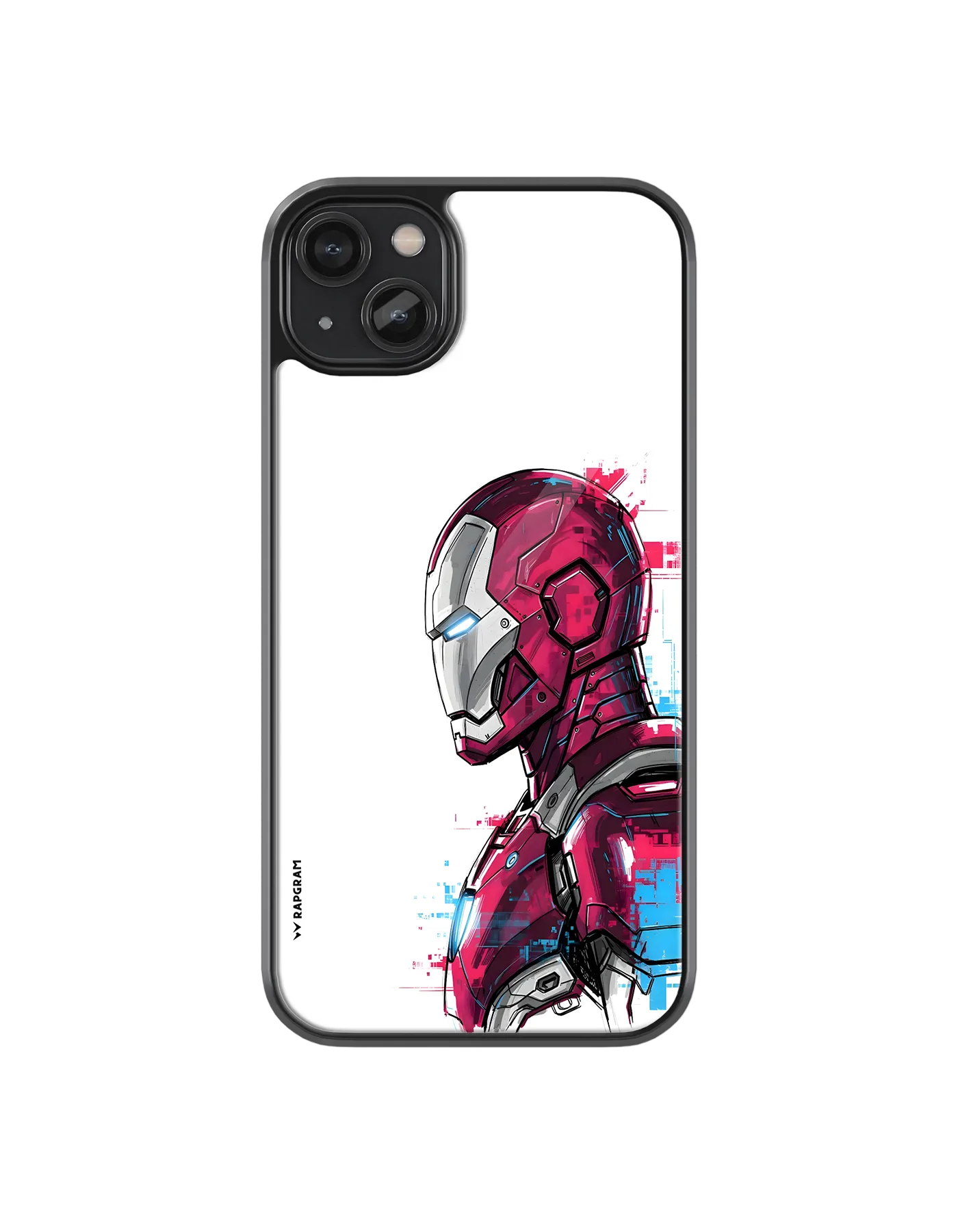 Iron Man Glitch Glass Case