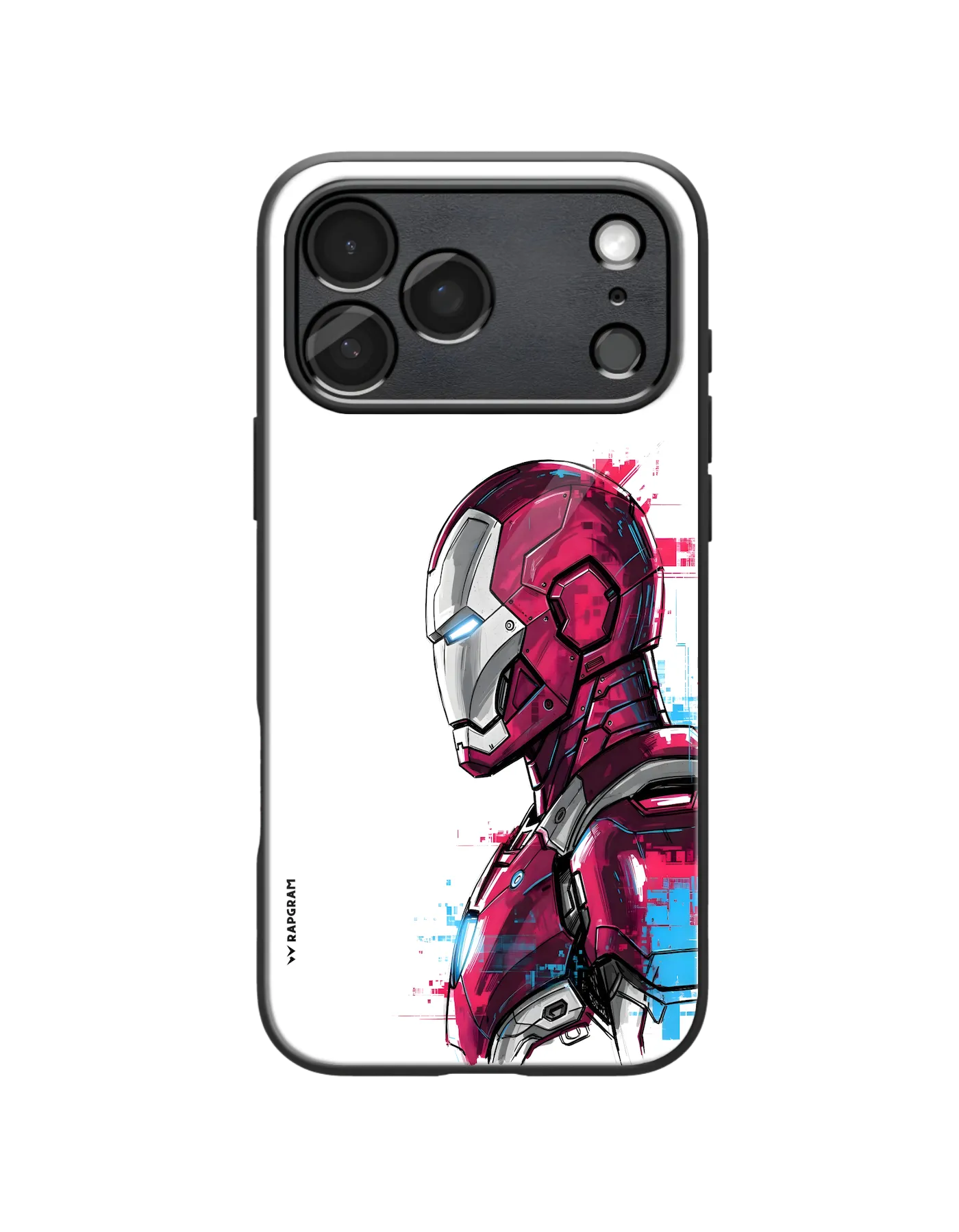 Iron Man Glitch Glass Case