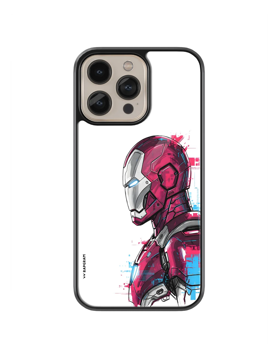 Iron Man Glitch Glass Case
