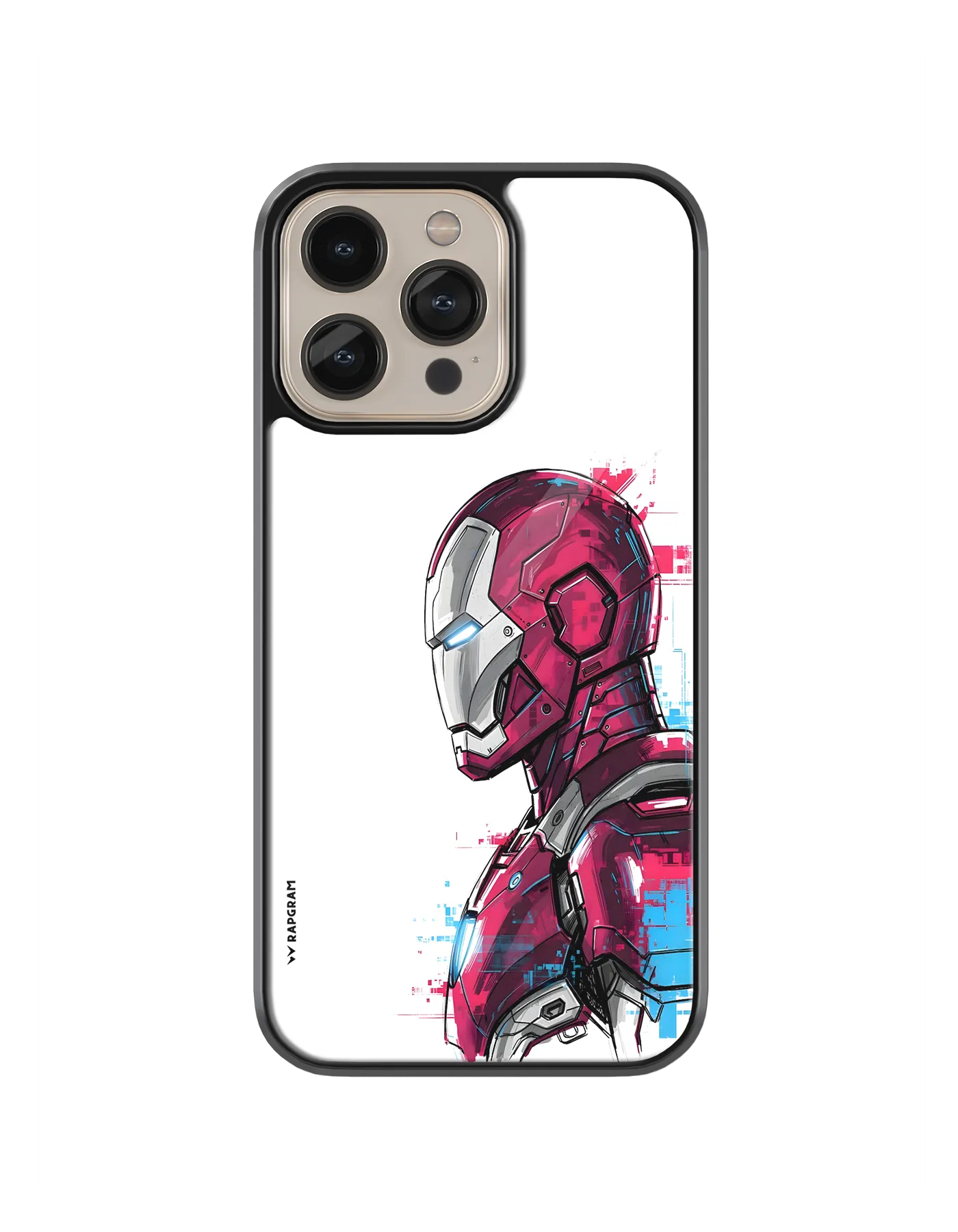 Iron Man Glitch Glass Case