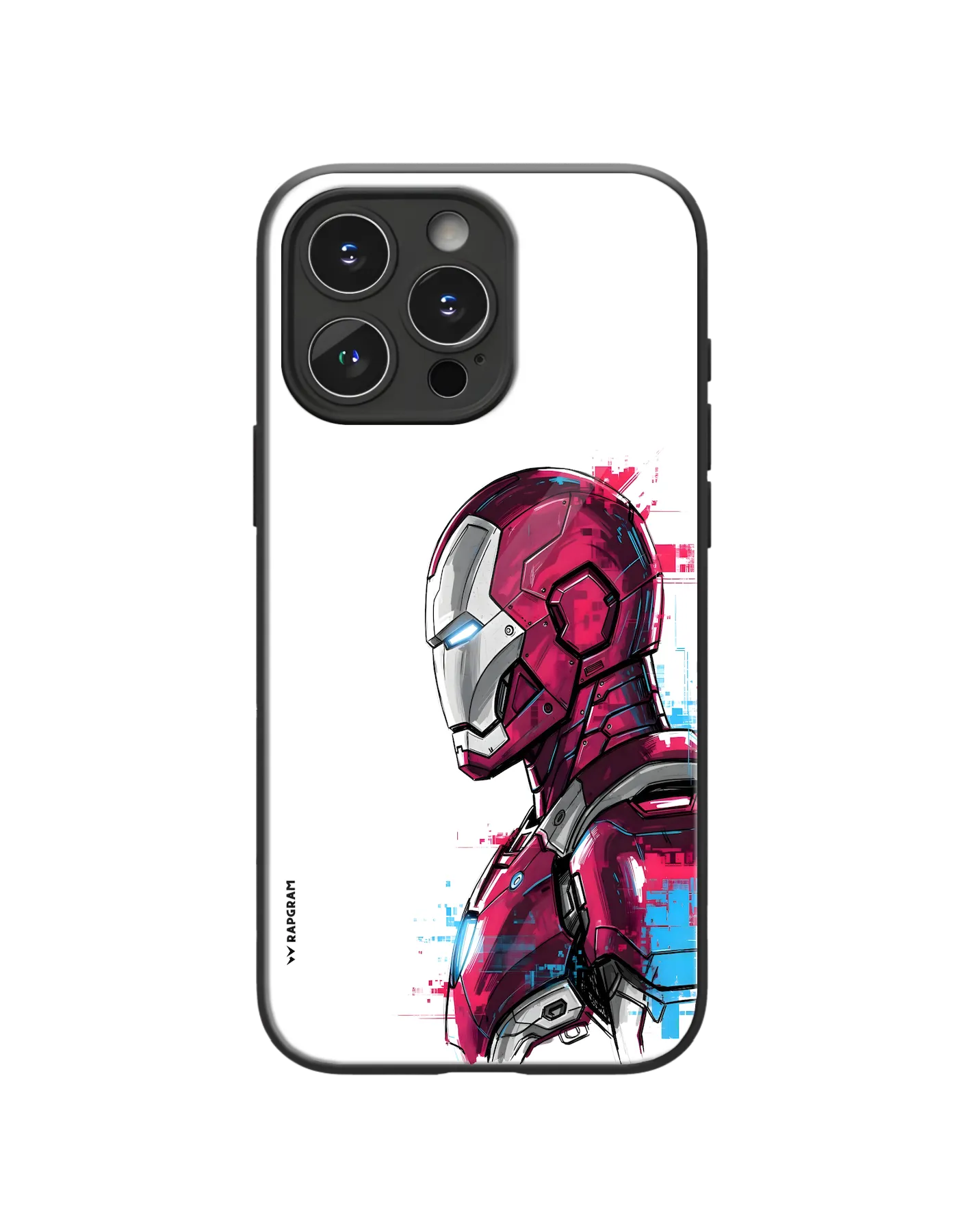 Iron Man Glitch Glass Case