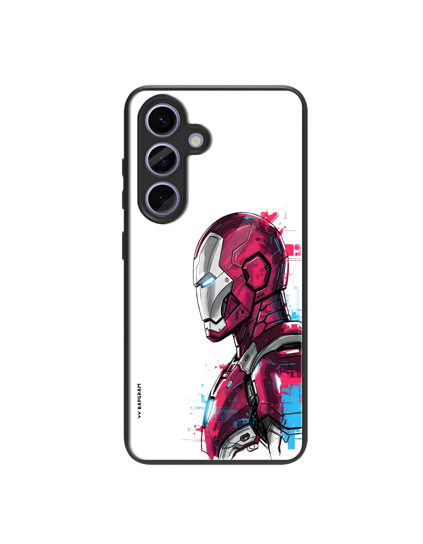Iron Man Glitch Glass Case