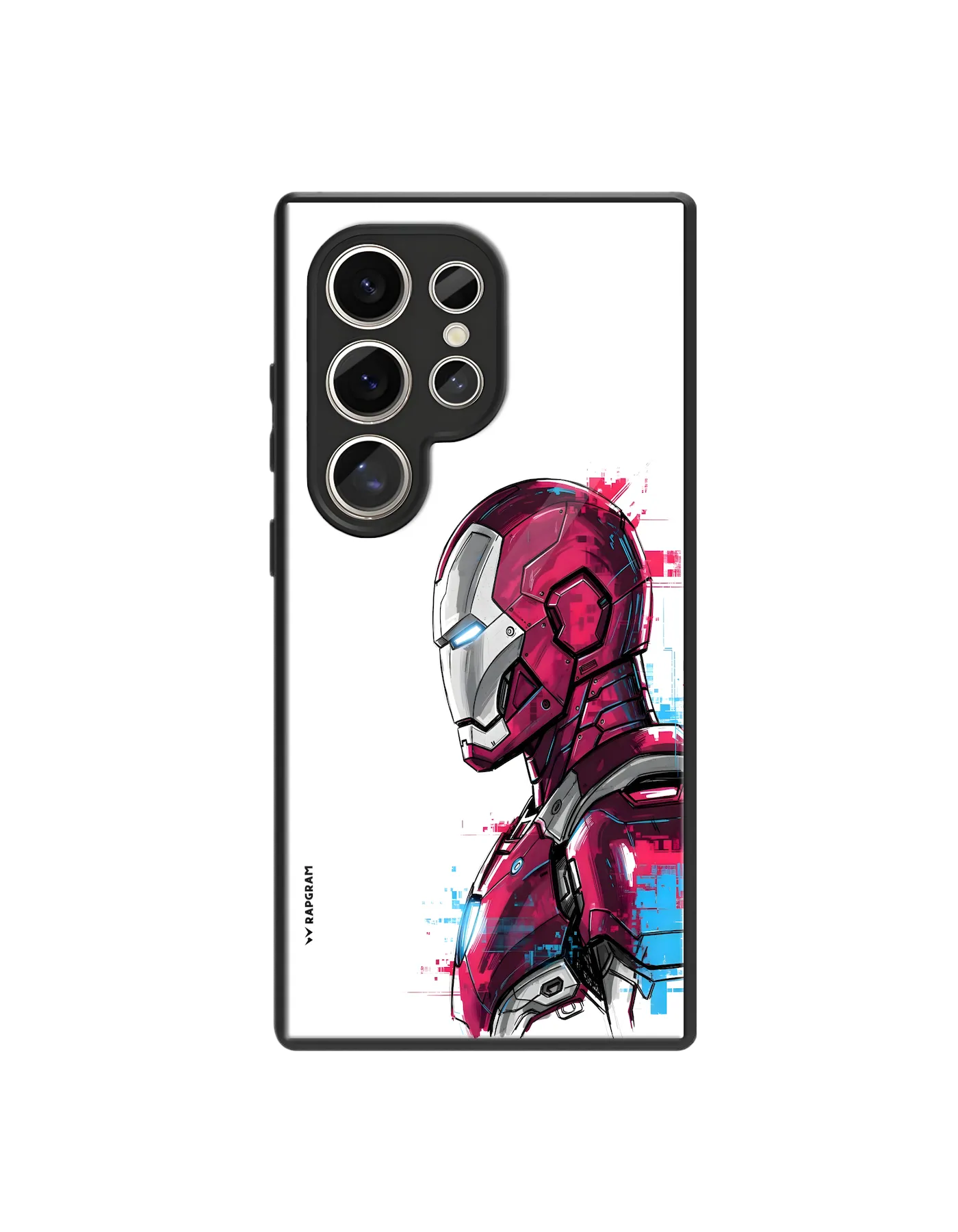 Iron Man Glitch Glass Case