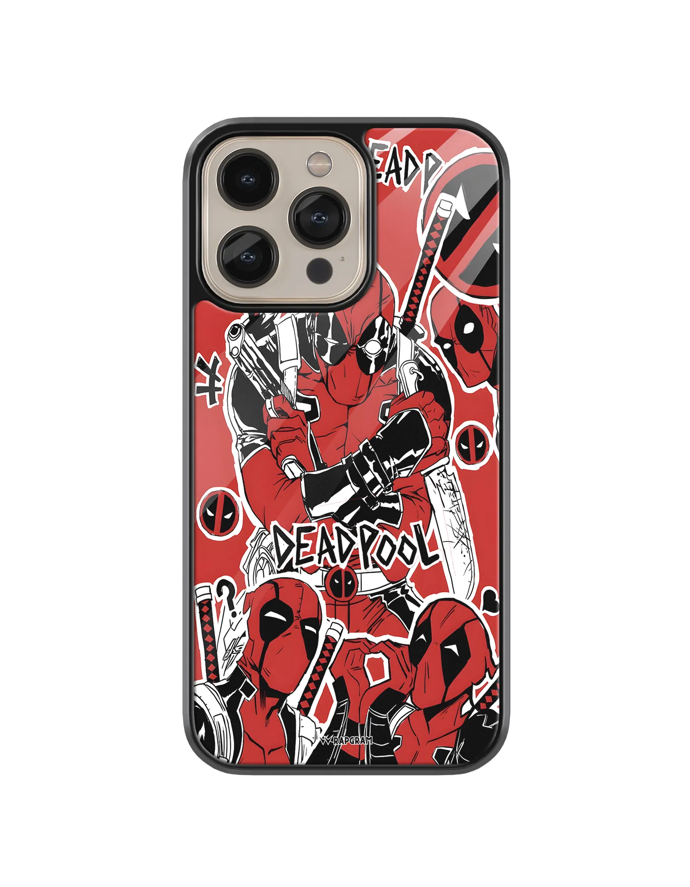 Deadpool Collage Glass Case