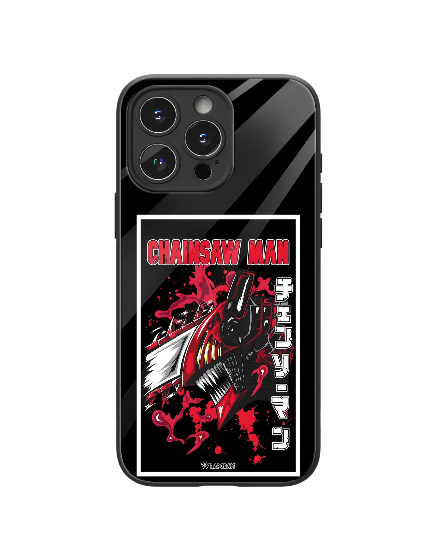 Chainsaw Devil Glass Case