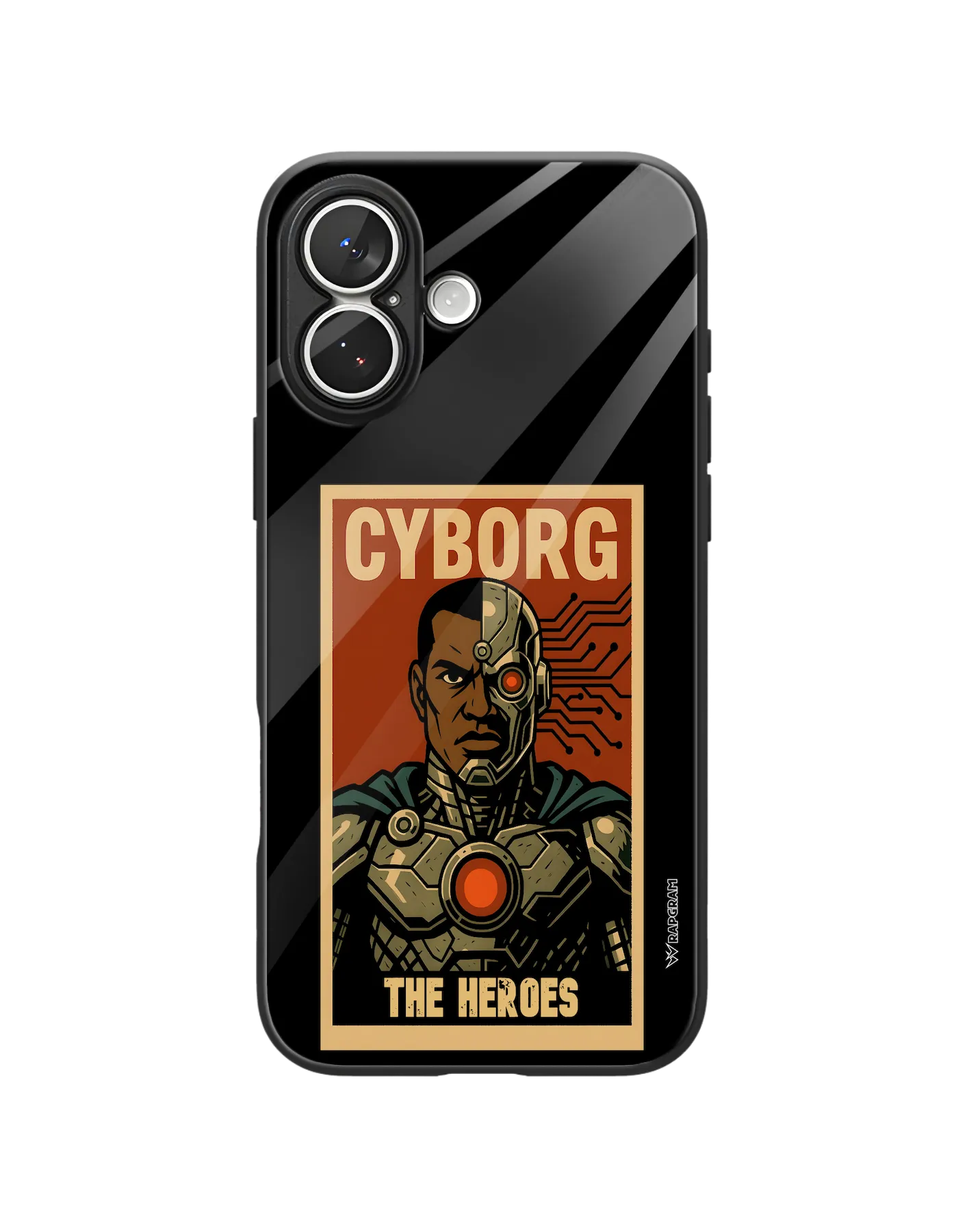 Cyborg Heroes Glass Case