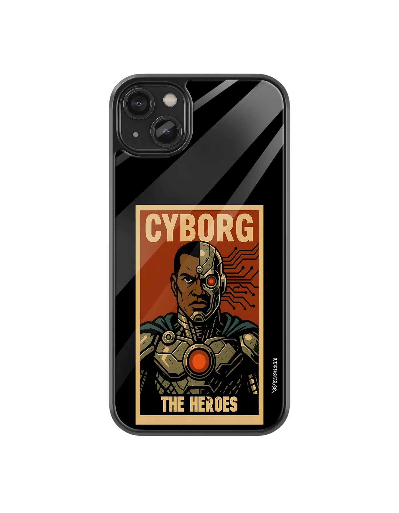 Cyborg Heroes Glass Case