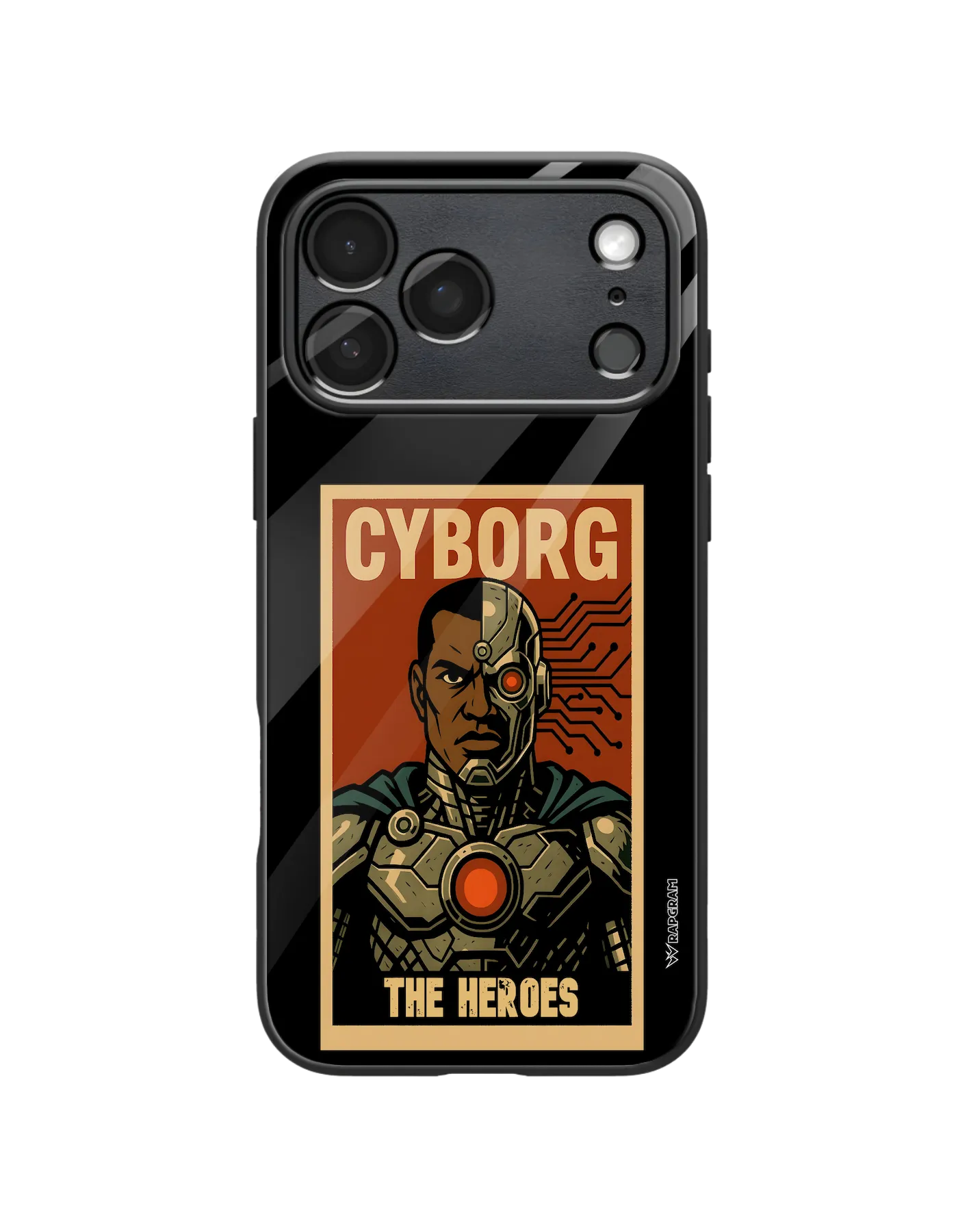 Cyborg Heroes Glass Case