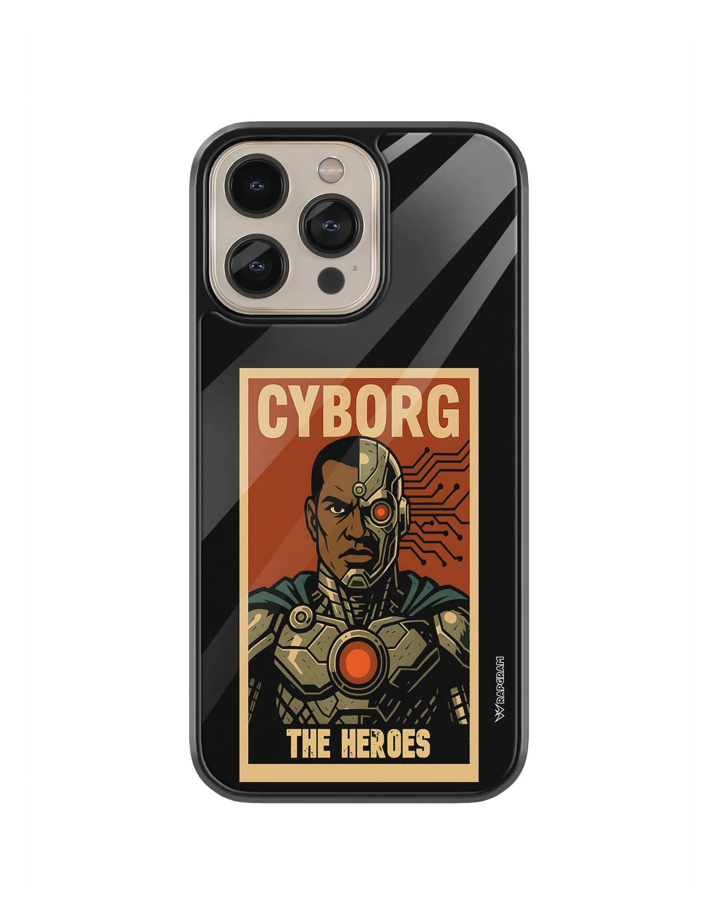 Cyborg Heroes Glass Case
