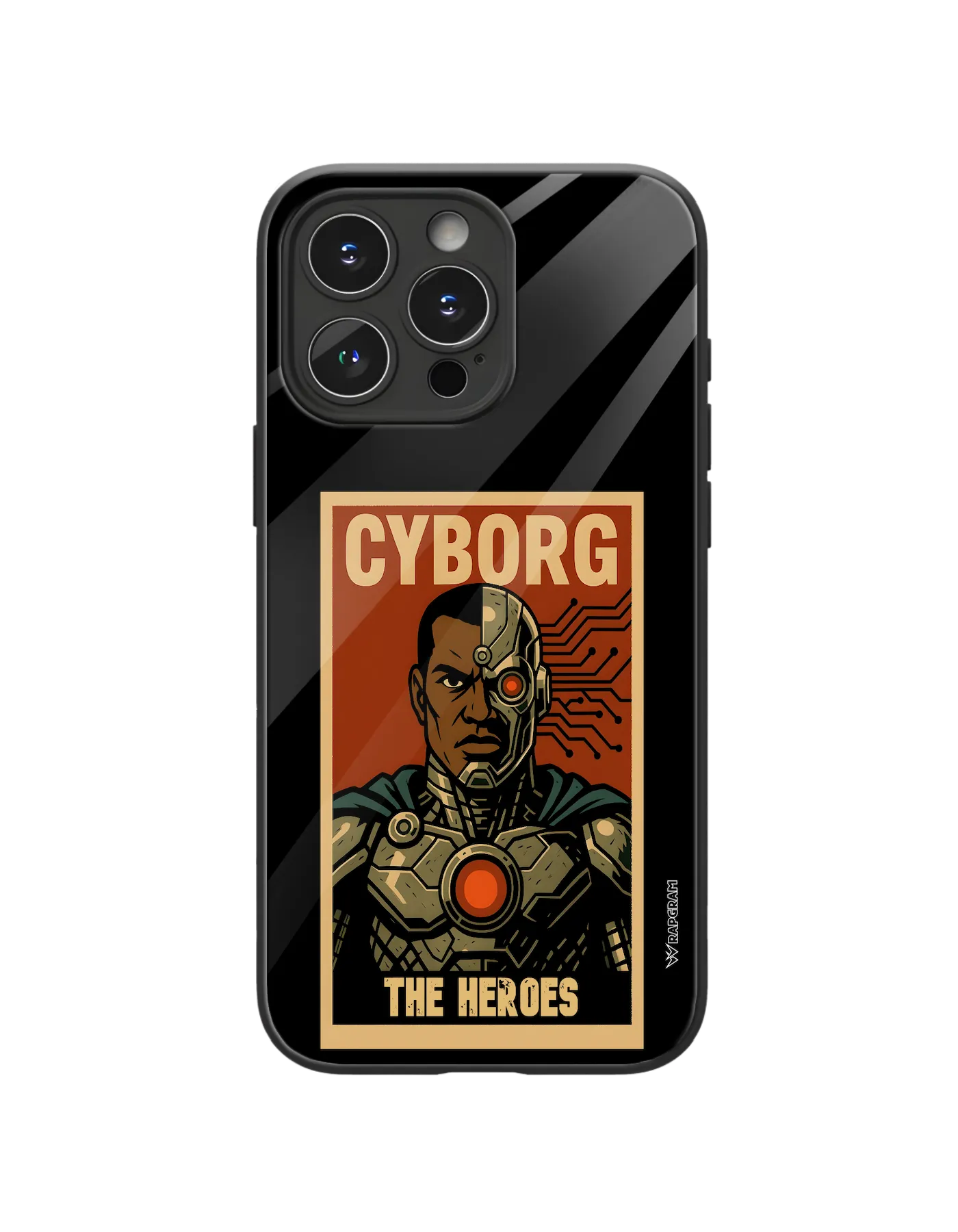Cyborg Heroes Glass Case