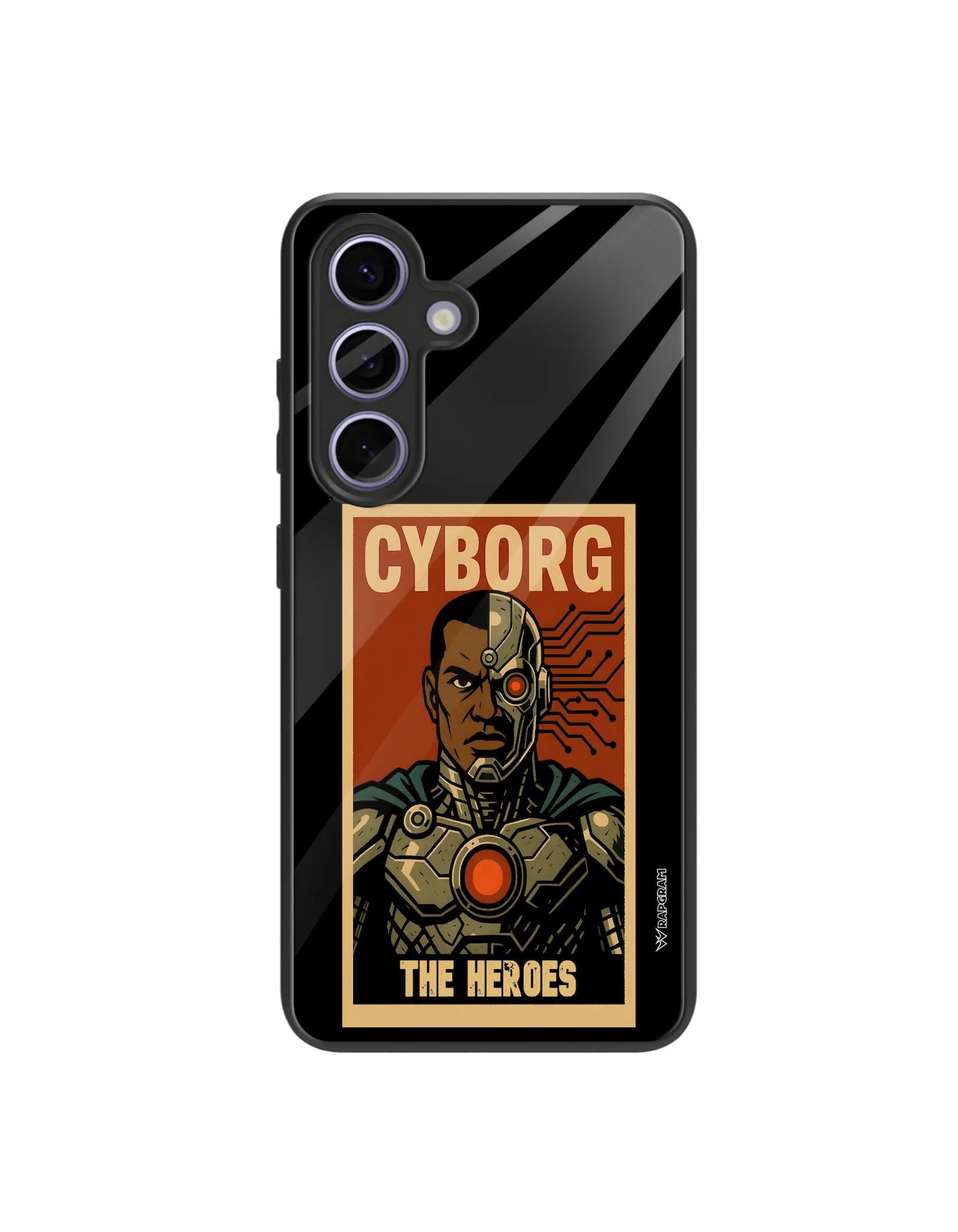 Cyborg Heroes Glass Case