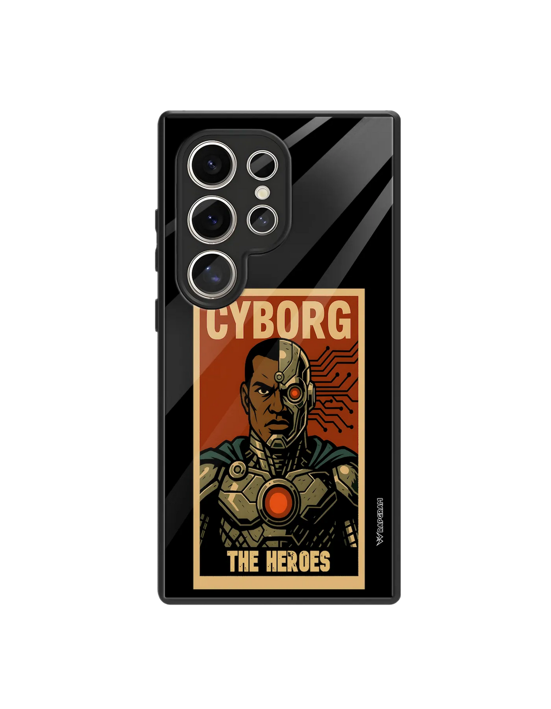 Cyborg Heroes Glass Case
