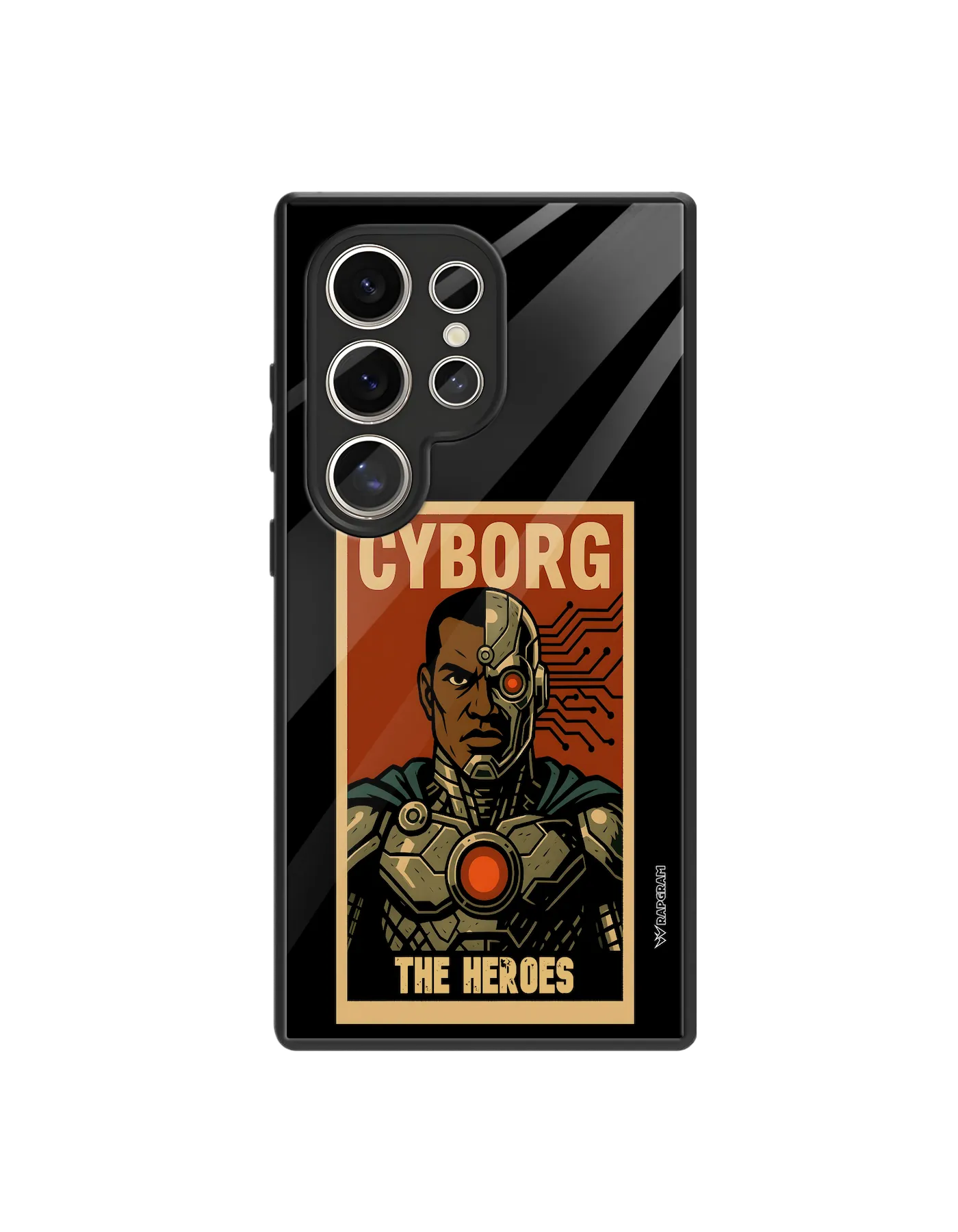 Cyborg Heroes Glass Case