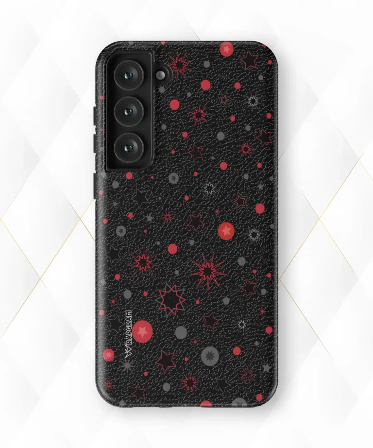 RedStars Black Leather Case