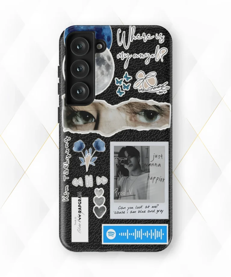 Angel Search Black Leather Case