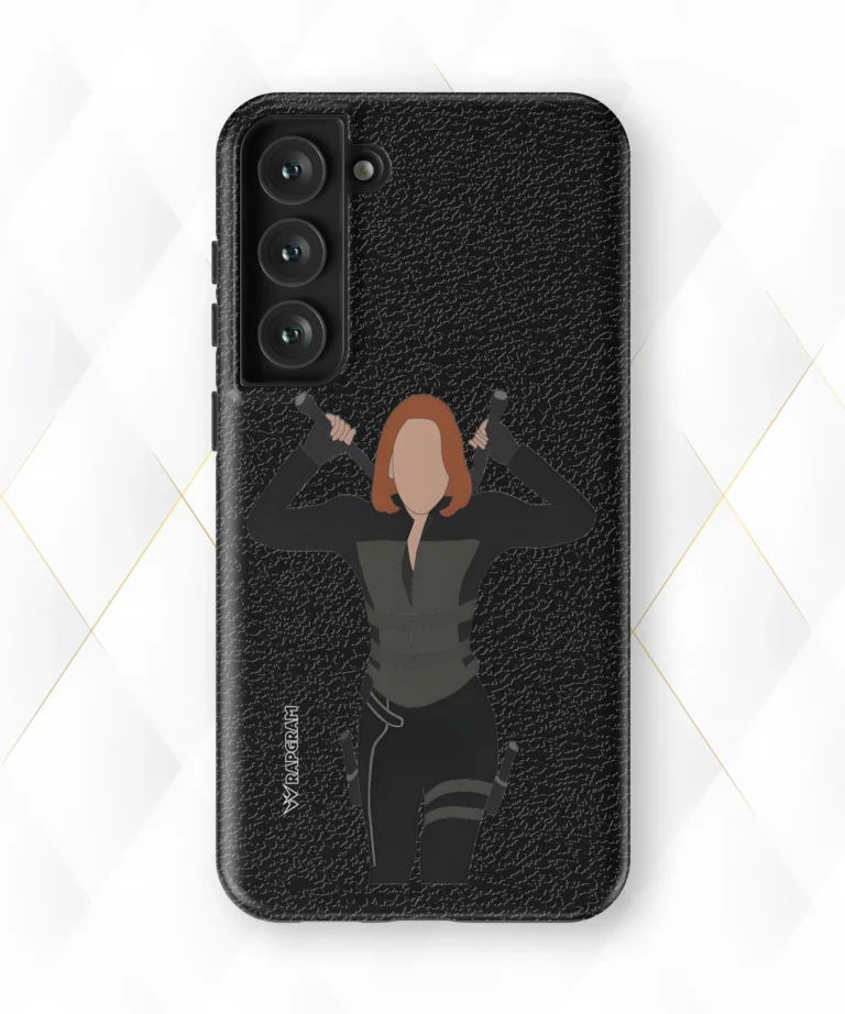 Black Widow Black Leather Case