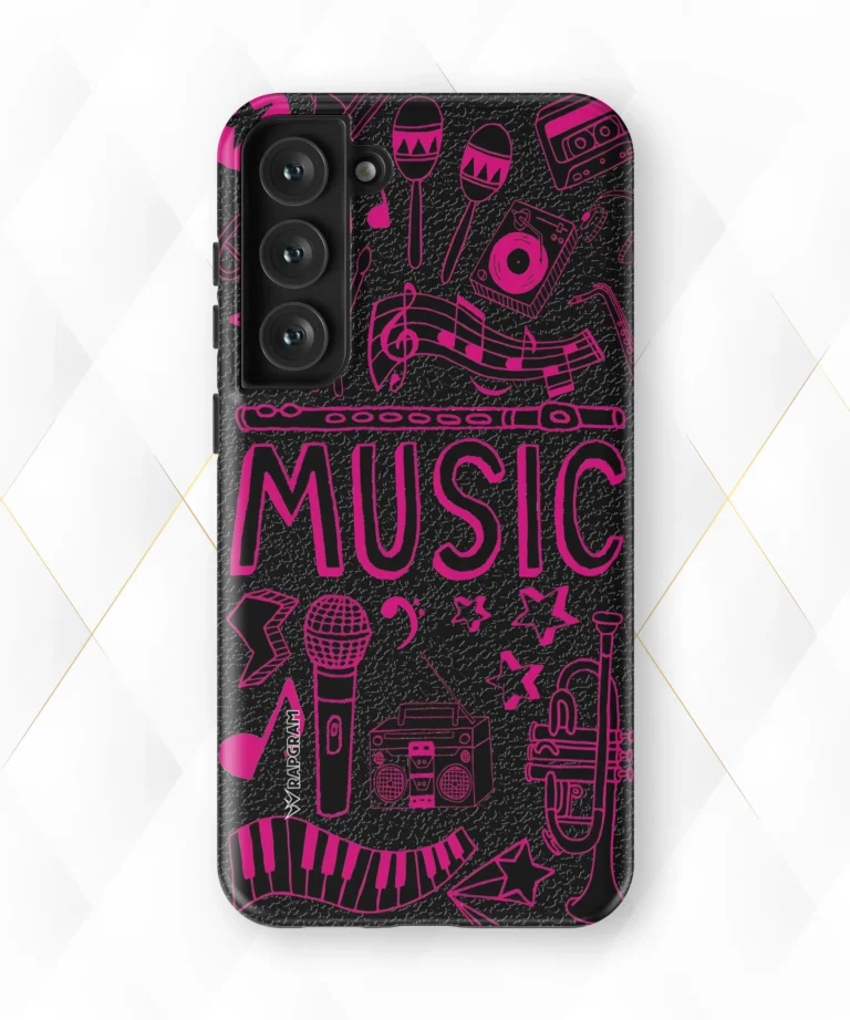 Music Connect Black Leather Case