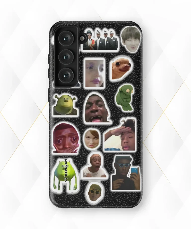 Emo Memes Black Leather Case