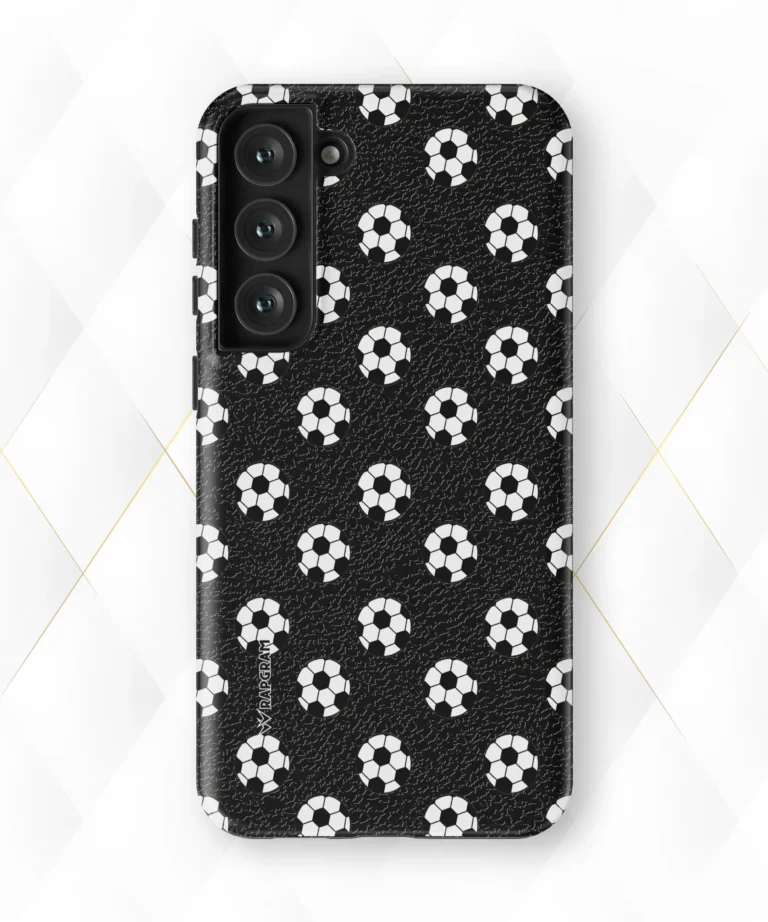 Football Stickers Black Leather Case