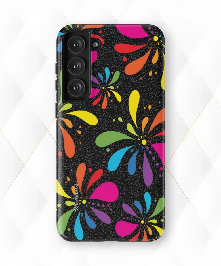 Splash Colors Black Leather Case