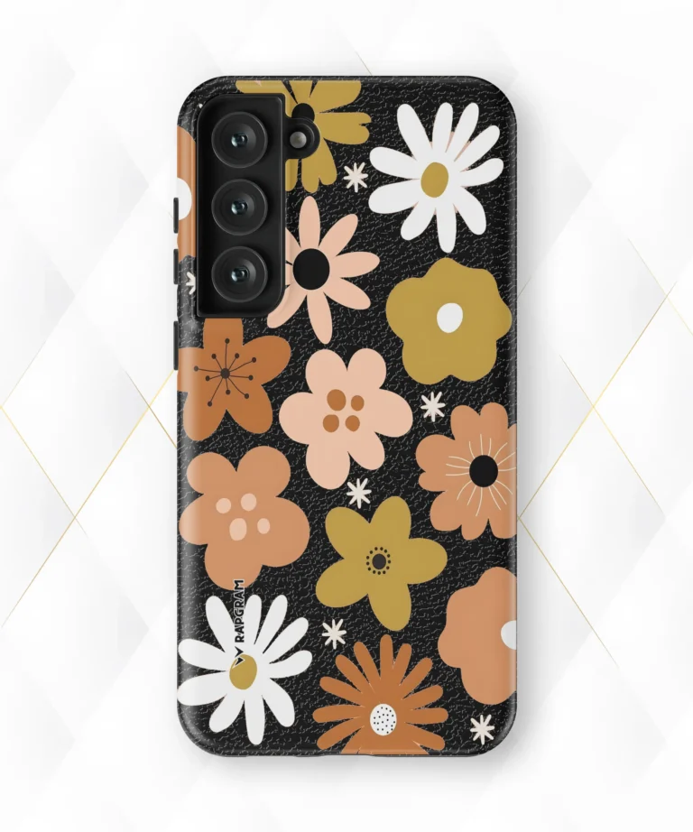 Shades Petals Black Leather Case