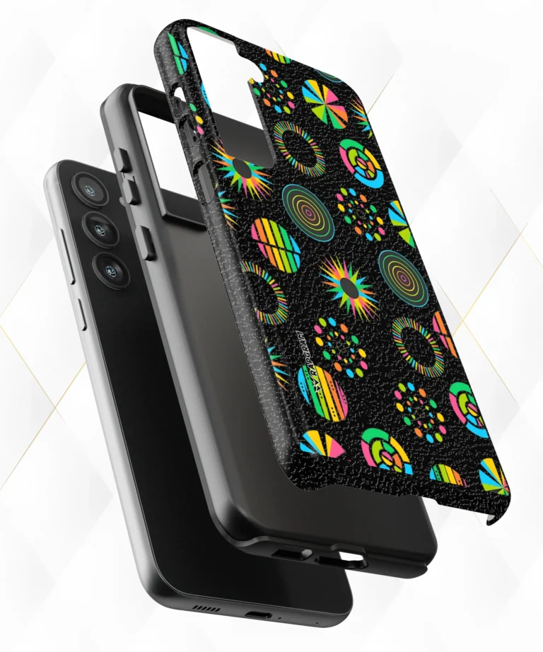 Trippy Figures Black Leather Case