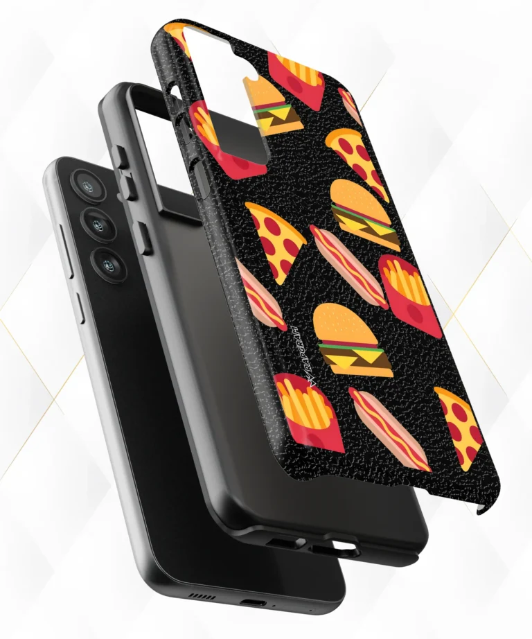 Fast Food Black Leather Case