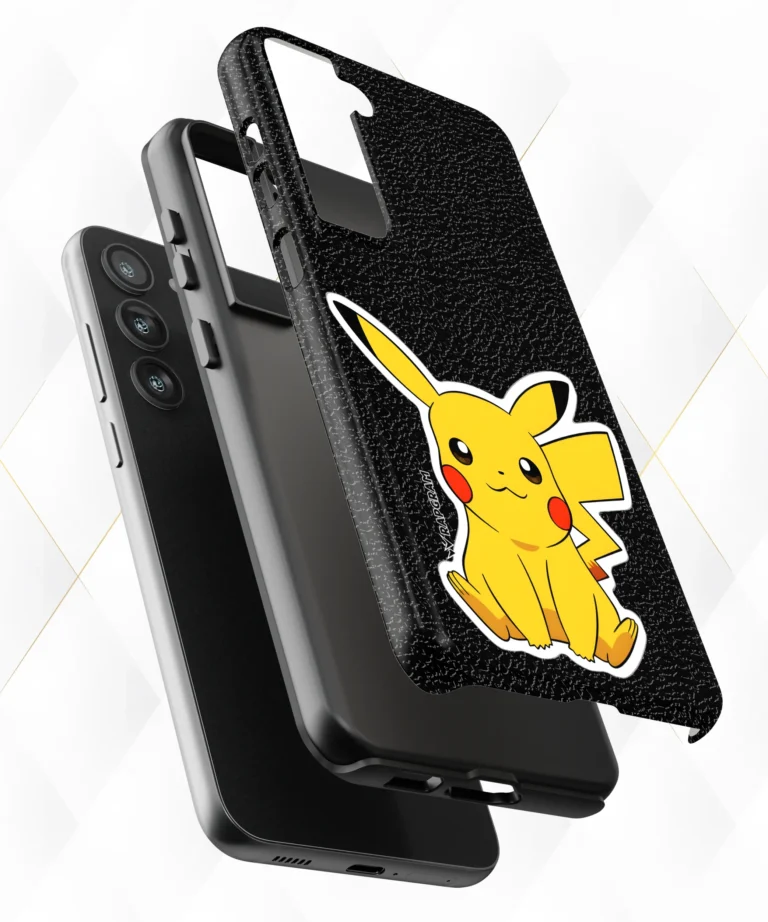 Pikachu Black Leather Case