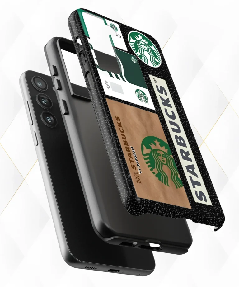 Starbucks Cards Black Leather Case