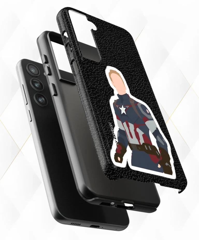 Captain Steve Black Leather Case