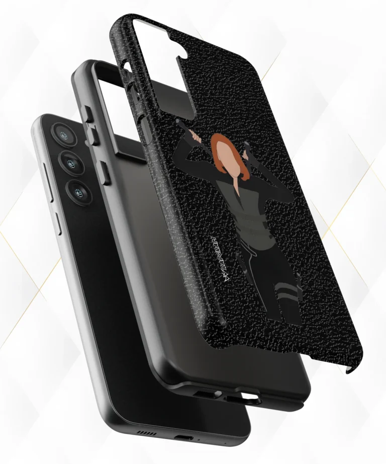 Black Widow Black Leather Case