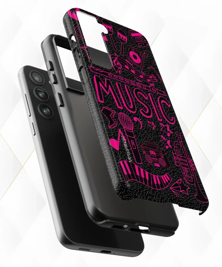 Music Connect Black Leather Case