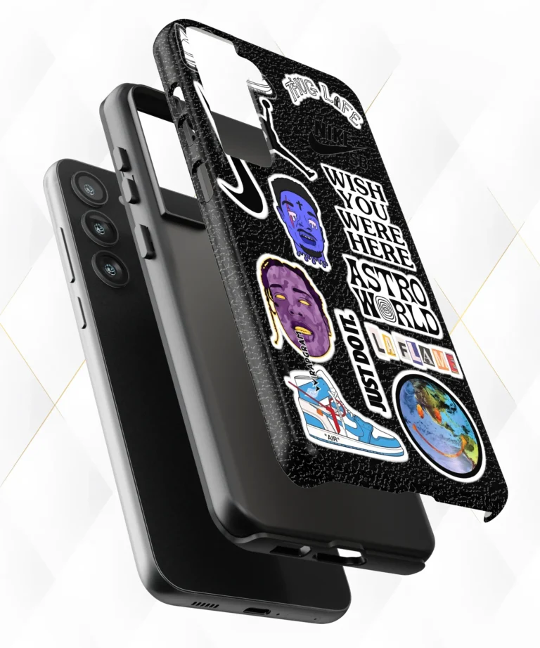 Astro World Black Leather Case