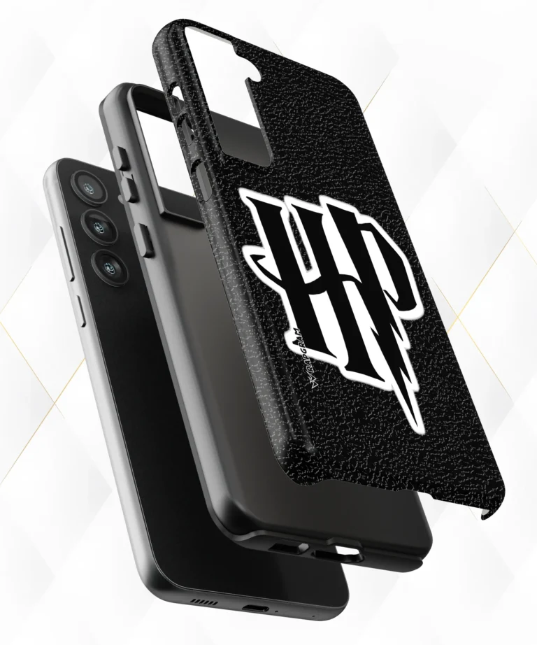 HP Logo Black Leather Case