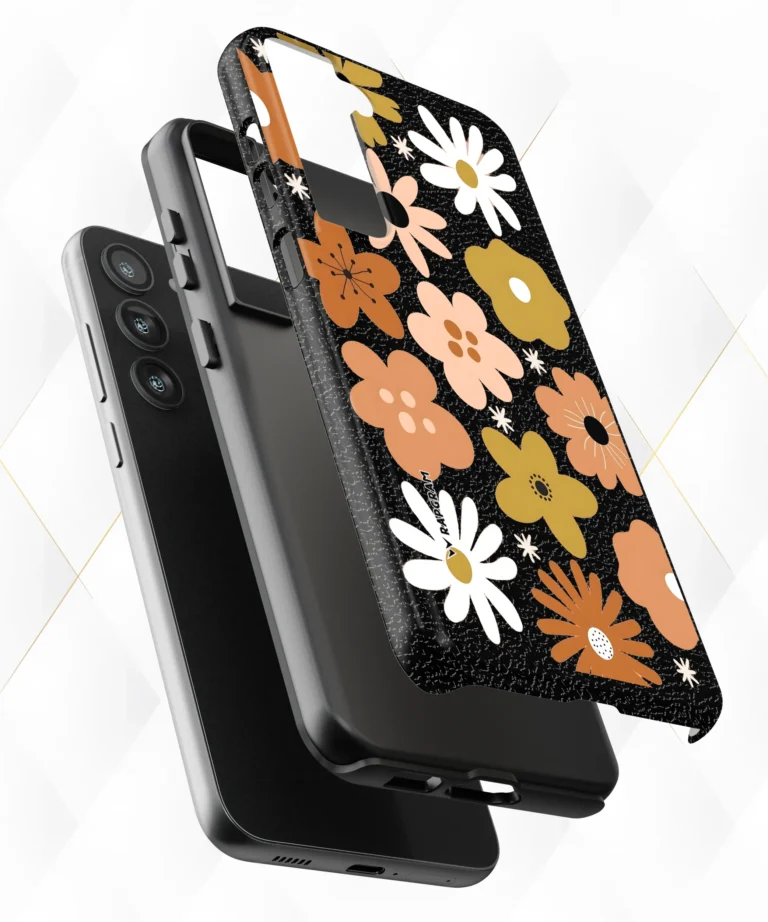 Shades Petals Black Leather Case