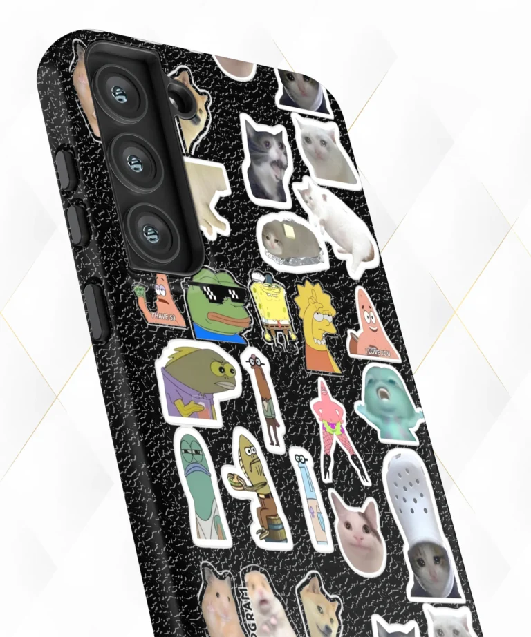Pepe Cats Black Leather Case